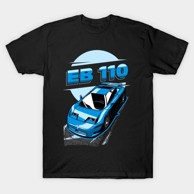 Bugatti EB 110 SkyBlu T-Shirt by aredie19